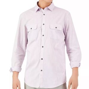 NWT Alfani button down casual dress shirt in polished nude color size Large